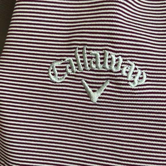 Callaway Purple & Silvery-White Striped Performance Polo Shirt - Picture 4 of 9